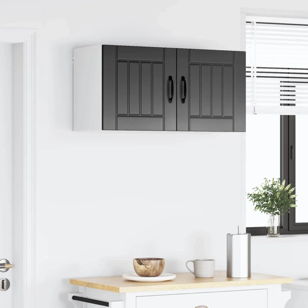 Armadietto a muro LUCCA Nero 80 x 31 x 40 cm