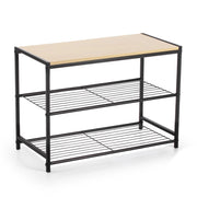 MAURY'S WOOD SCAFFALE CON 3 RIPIANI 60 X 30 X H43 CM