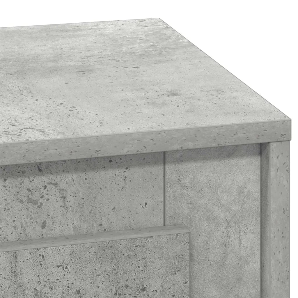 Comodino | Armadio da Notte | Mobiletto da notte Grigio cemento 44 x 34,5 x 45 cm