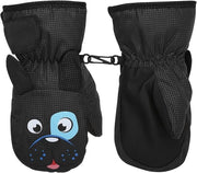 Manopole da sci per bambini acqua resistente - manopole invernali - manopole resistenti al vento - caldo termico - imbottitura a maglia di lana - lunghezza della pala 6 cm