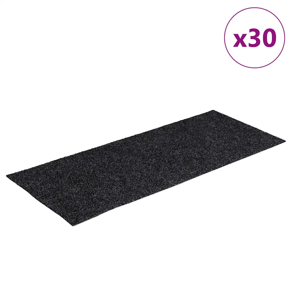Tappetini per Scale Autoadesivi 30pz Grigi 60x25cm Rettangolare