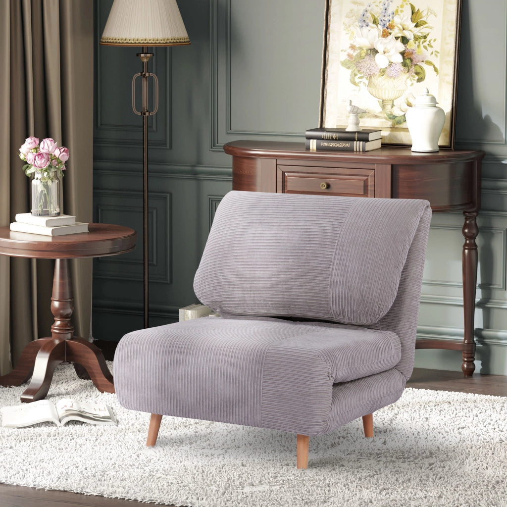 Letto imbottito con testiera regolabile ¨C Minimal ¨C Grigio 82x87x89 cm