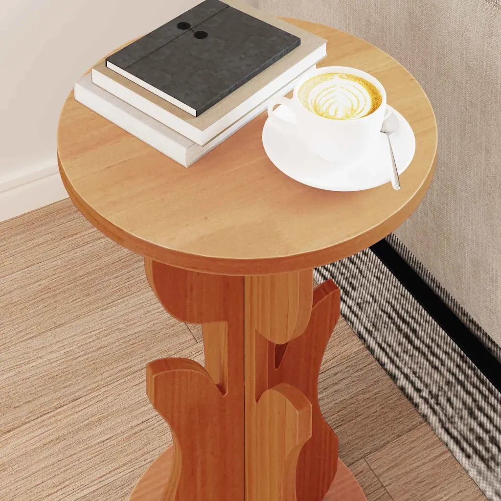 vidaXL Tavolo laterale Cera marrone 39.5 x 39.5 x 53.5 cm