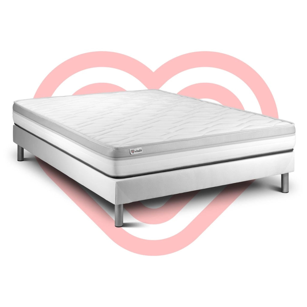 Letto con materasso VITAL RELAX 135 x 190 cm Rete kit Bianco
