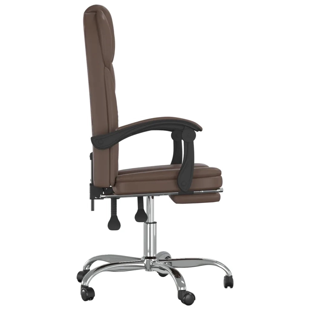 Poltrona da Ufficio Reclinabile Marrone in Similpelle cod mxl 10220
