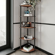 Biblioteca Sessanio, Libreria 4 Ripiani, 34x34x139h cm Marrone Noce