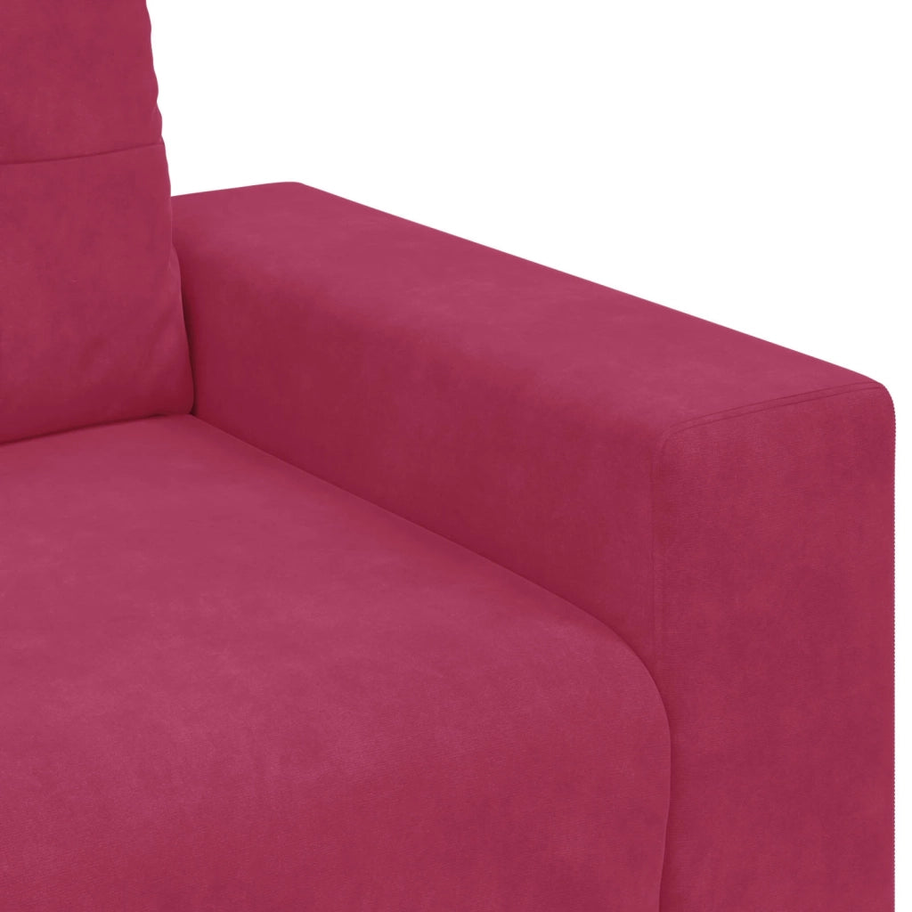 | Divano a due posti | con cuscino Rosso vino Velluto 4105114