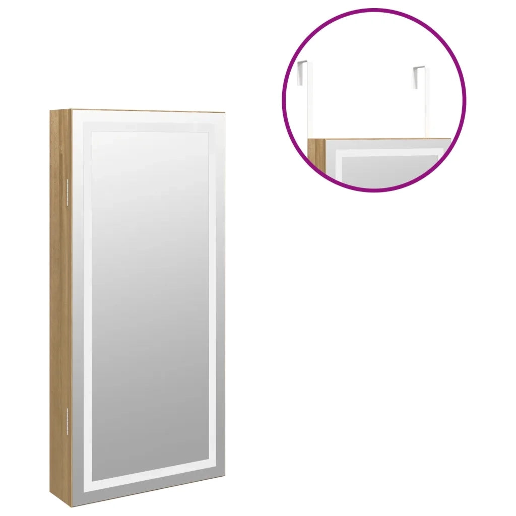 Armadio Portagioie a Specchio con Luci LED a Parete 353249