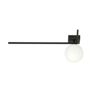 Lampada da soffitto IMAGO in acciaio nero e vetro opalino