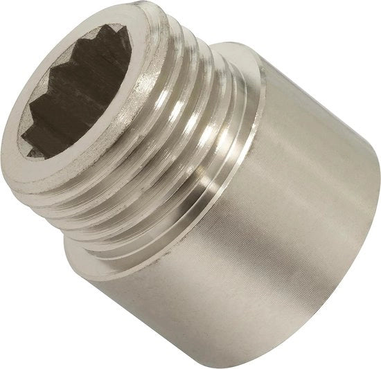 Connettore di allungamento per tubi idraulici - 1/2" - 15 mm - metallo
