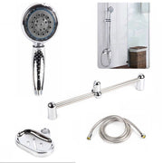ATSTA SALISCENDI SOFFIONE CROMATO DOCCETTA BAGNO DOCCIA TUBO ROTONDO 01994