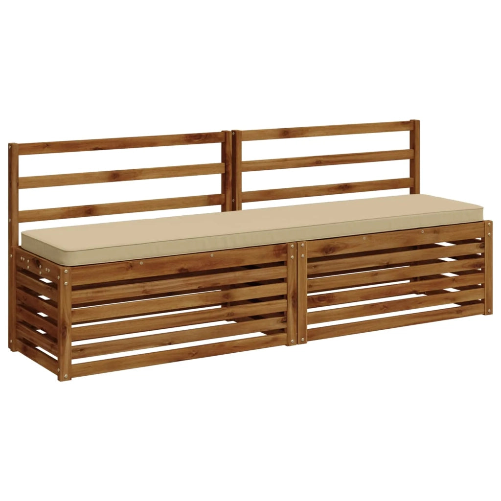 Cuscini per Panchina a 2 Pezzi VUGHT 2 pz 100% Poliestere Beige 951543