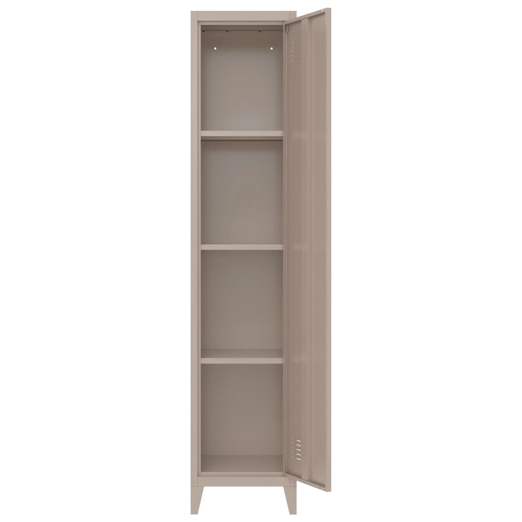 Armadio in metallo 1 anta taupe MAEVA