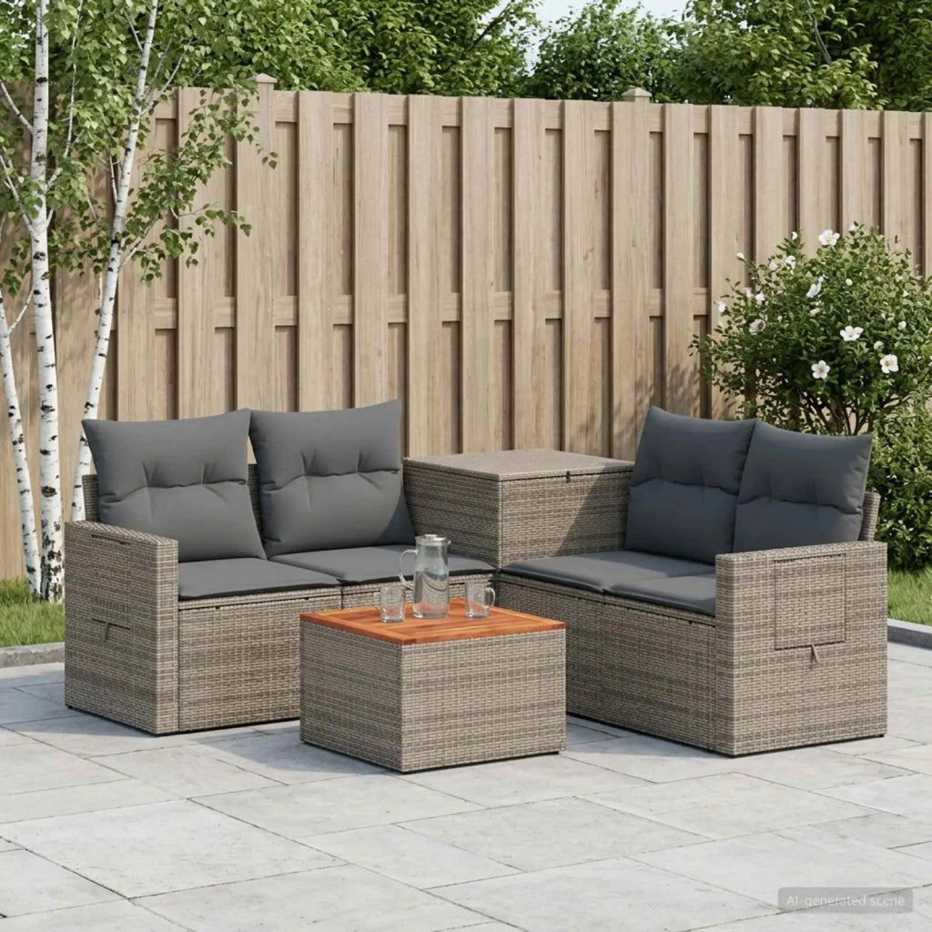 Set di divani 6 pz Grigio e Grigio Scuro 3447462