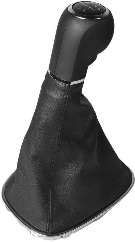 Pomello Regolabile Nero/Argento - Pomello di Accensione - Copertura del Pomello - Pelle PU/Plastica - Progettazione Ergonomica - Compatibile con Opel Corsa D