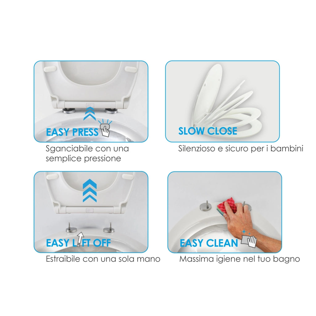 SEDILE COPRIWC Q+ IN TERMOPLASTICO BIANCO