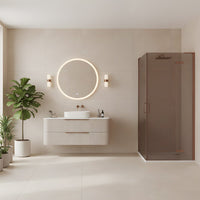 Cabina Doccia Rea Hugo Double 80x80 Copper Brush