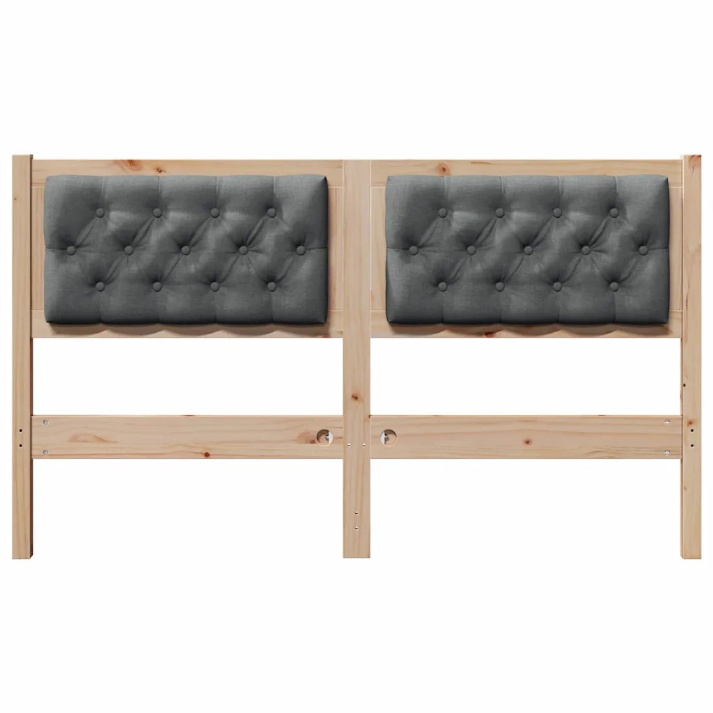 Testiera | Testata marrone e grigio scuro 150 cm Legno di pino massello
