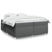 Giroletto a Molle con Materasso Grigio Scuro 200x200 cm Tessuto 3285159