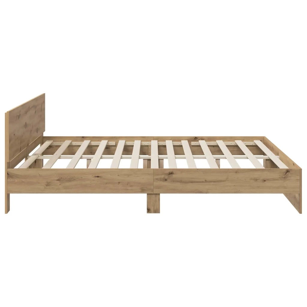 Struttura letto con testata Rovere Artigianale 200 x 200 cm 3445769