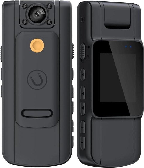 Corpo di sorveglianza 1080P Mini registratore portatile con visione notturna e lente rotante da 180 °
