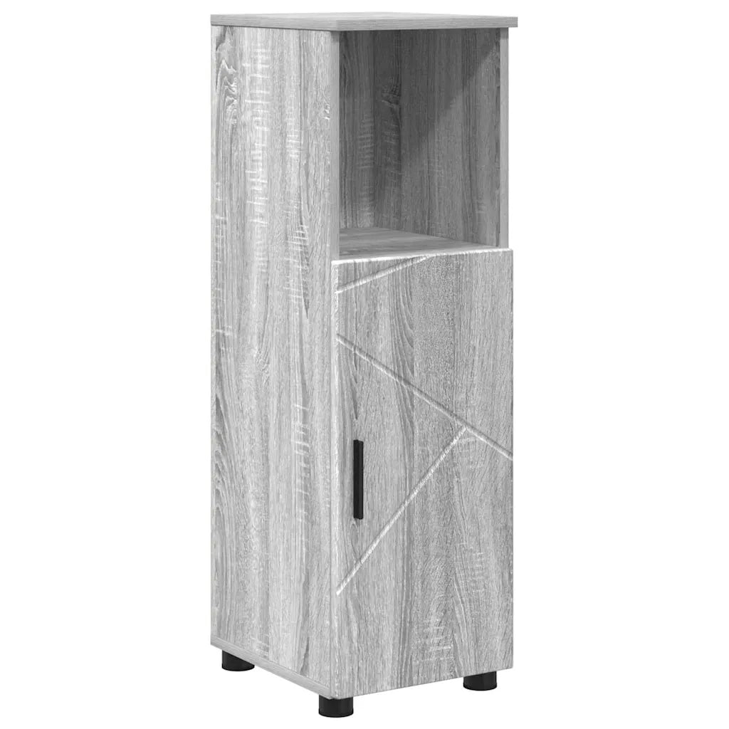 Set di mobili per il bagno con cassetto 5 pcs Grigio Sonoma