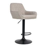 Set di 2 Sgabelli Percy In Tessuto Marrone Chiaro Melange Dimensione 49x53x89 5-109 5cm