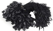 Etichetta adesiva cordone nylon cordone 200 pezzi Rilascio rapido con chiusura a clip per abbigliamento (nero)