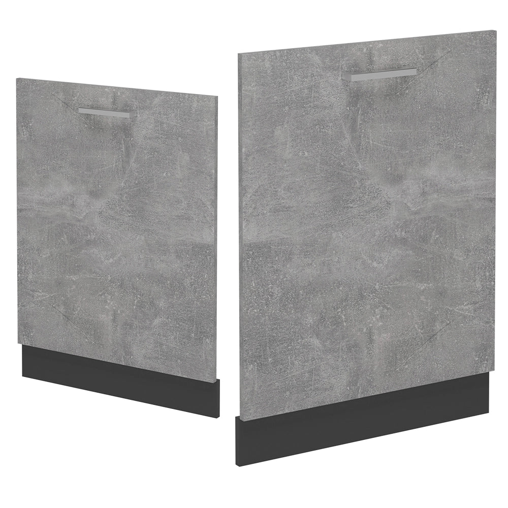 Pannello frontale della lavastoviglie R-Line Calcestruzzo/Antracite 60 cm senza piano di lavoro Vicco