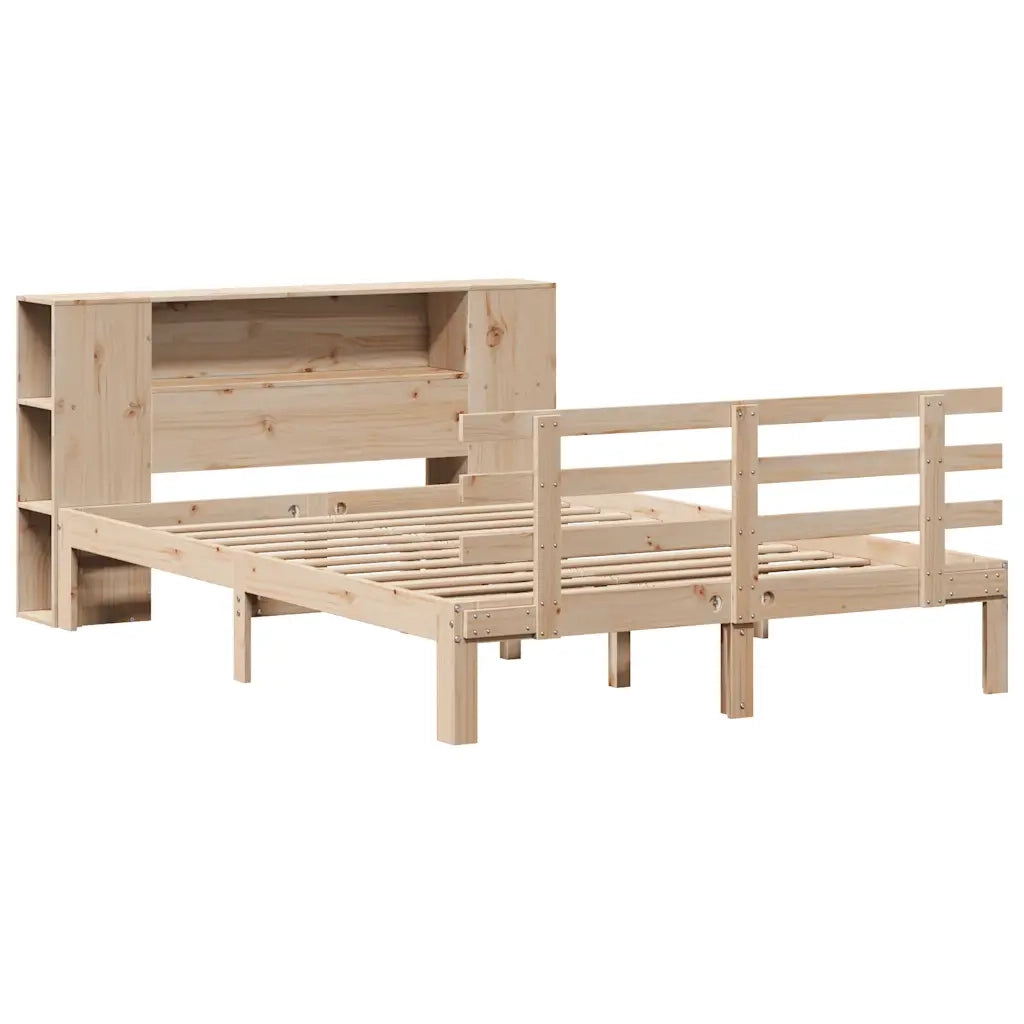 Letto Libreria senza Materasso 160x200 cm in Legno di Pino 3322714