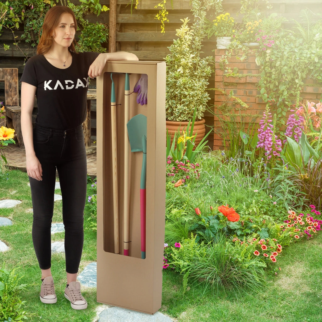 Set di attrezzi da giardino KADAX: vanga, rastrello, zappa + guanti da donna