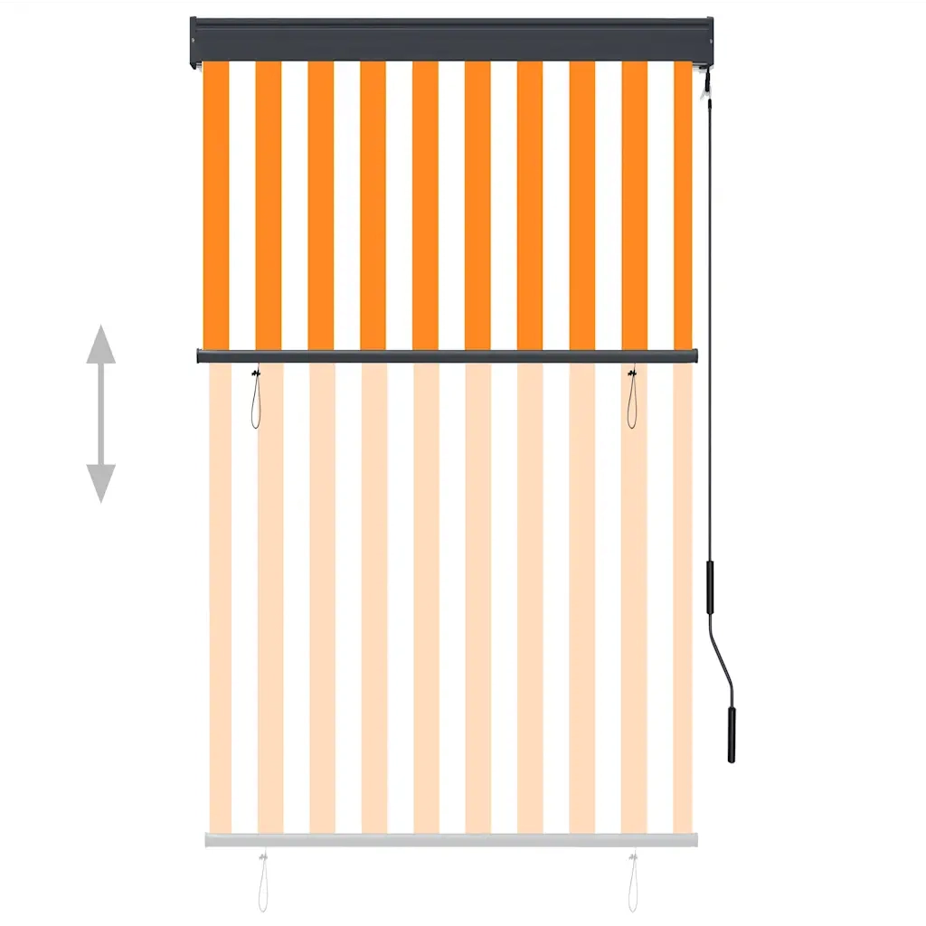 Tenda a rullo | Tenda avvolgibile per Esterni 100x250 cm Bianca e Arancione