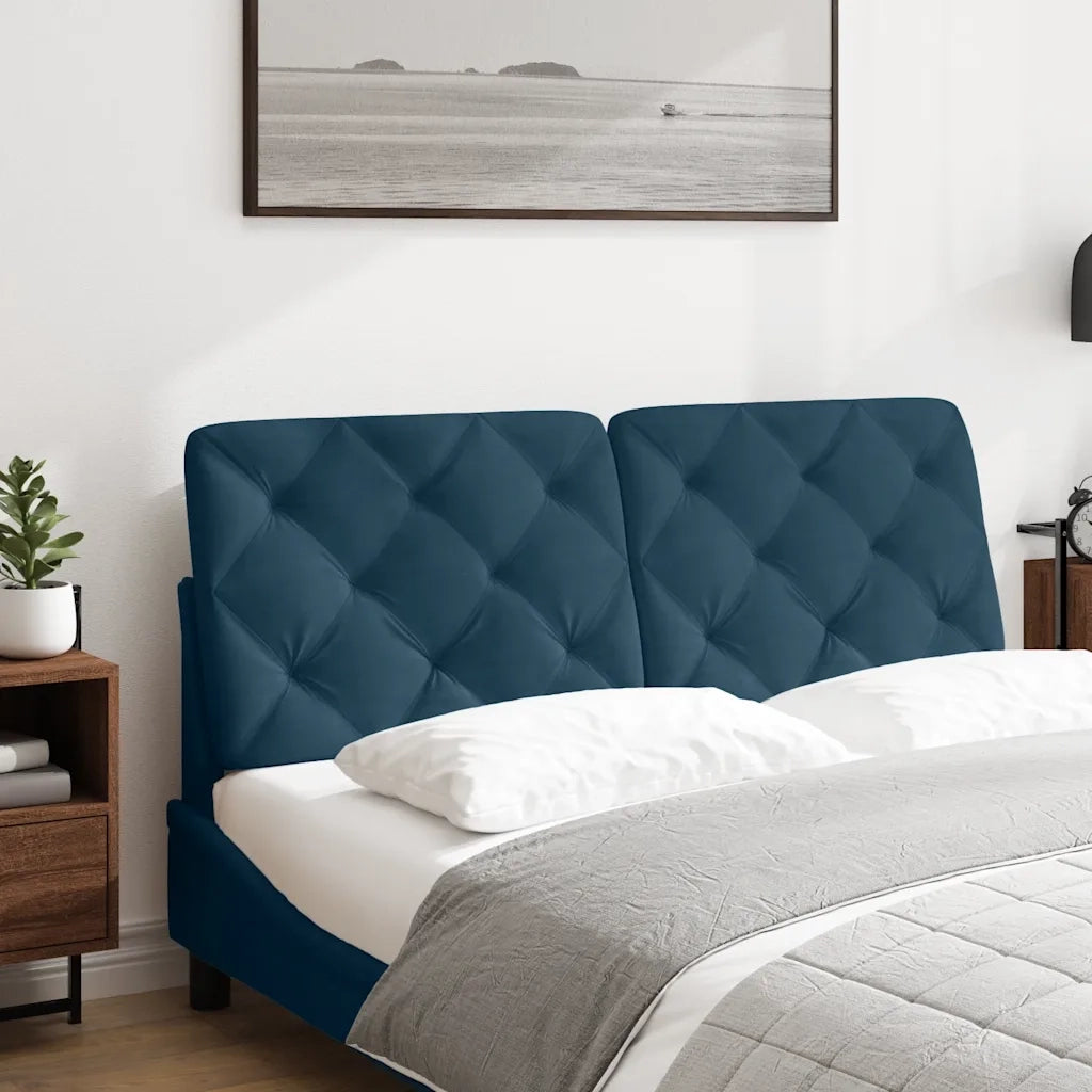 Cuscino Testiera Blu 120 cm in Velluto CFW8710158