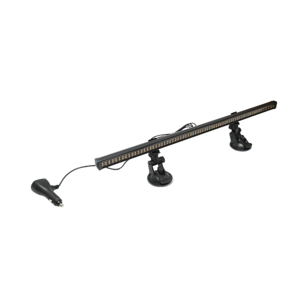 Barra stroboscopica LED da 62 cm con ventose, 60 W, 10-30 V, strobo a 9 colori, 15 modalità di illuminazione
