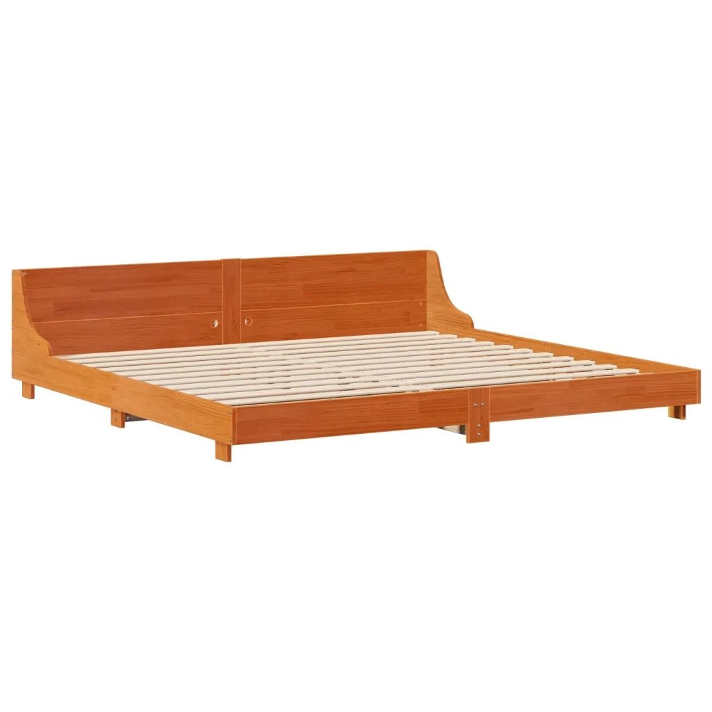 Letto senza Materasso Marrone Cera 180x200 cm in Legno di Pino 3306413