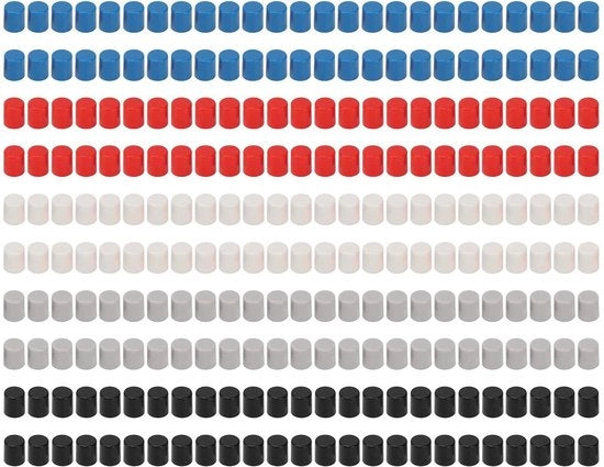 Interfaccia di chiusura automatica Cap 250 STKS - Pulsante Cap ABS Plastica - 6 Pin Potenza - Multi colore.