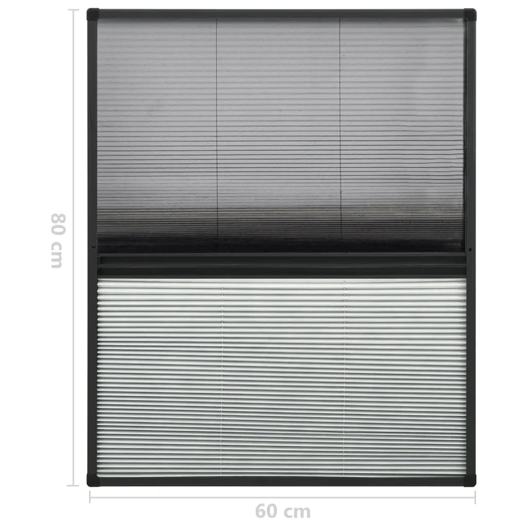Zanzariera Plissettata in Alluminio 60x80 cm con Tendina CFW3414728