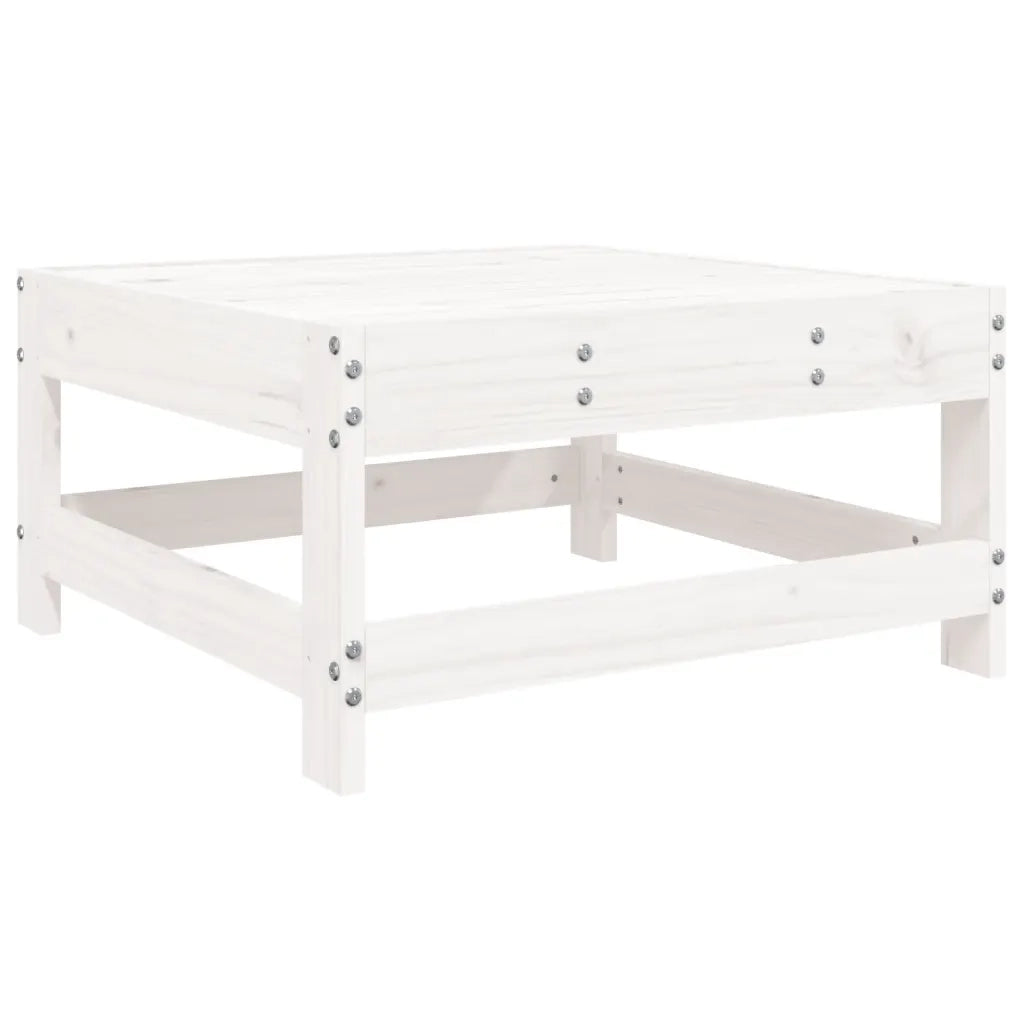 Set Salotto da Giardino 4 pz Bianco in Legno Massello di Pino 3186495