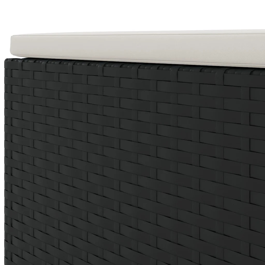 Set Mobili da Giardino 6 pz con Cuscini in Polyrattan Nero 3308240