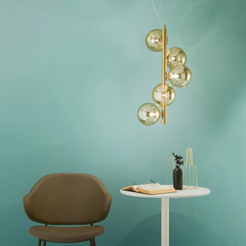 LAMPADARIO HONEY 5XG9 D.36,1XH183CM ORO.