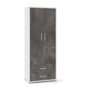 Mobile 2 Ante 2 Cassetti H182 L71 Kit Ossido Bianco cm 71x41x182h - Sarmog