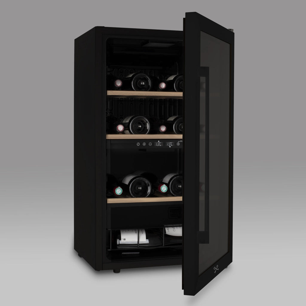 Cantinetta per vino Les Petits Champs CAVCDB32 da 32 bottiglie dual zone 5-18°C nera