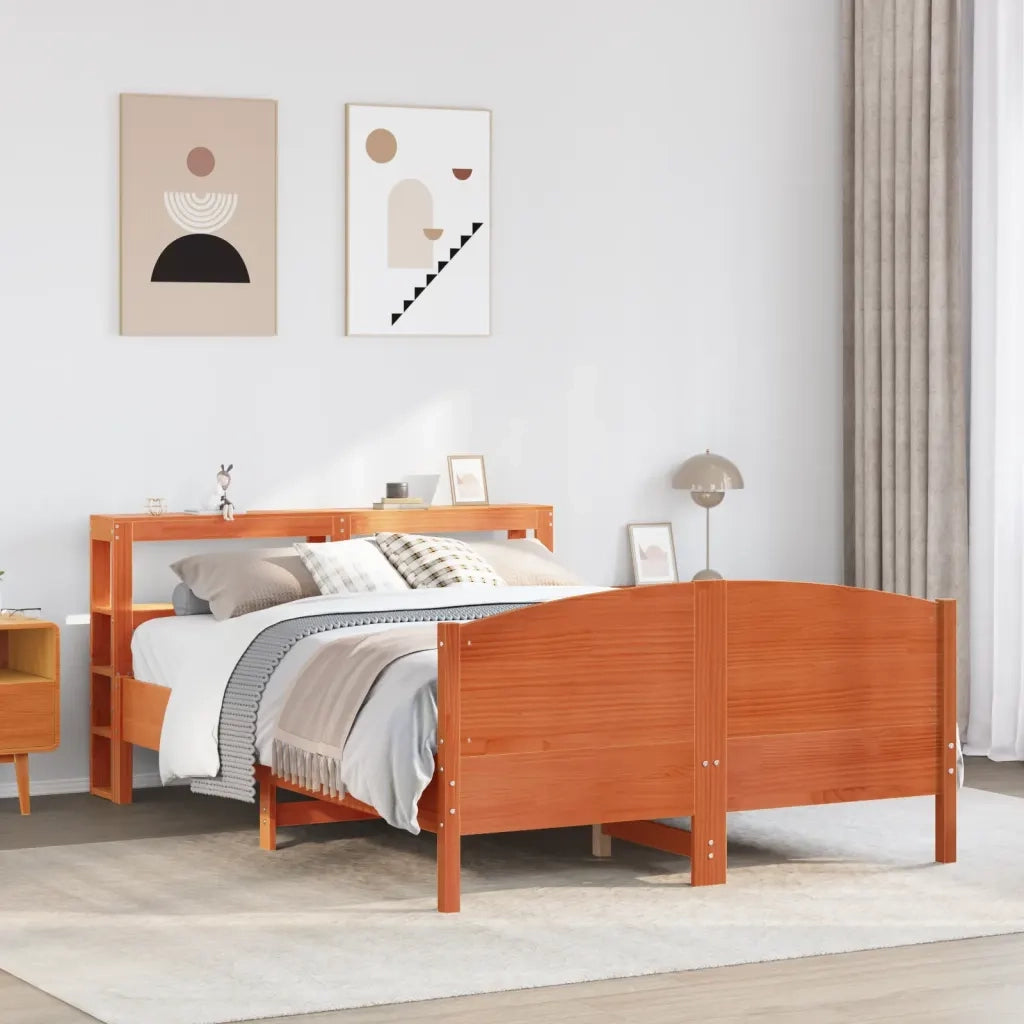 Letto senza Materasso Marrone Cera 120x200 cm in Legno di Pino 3306230