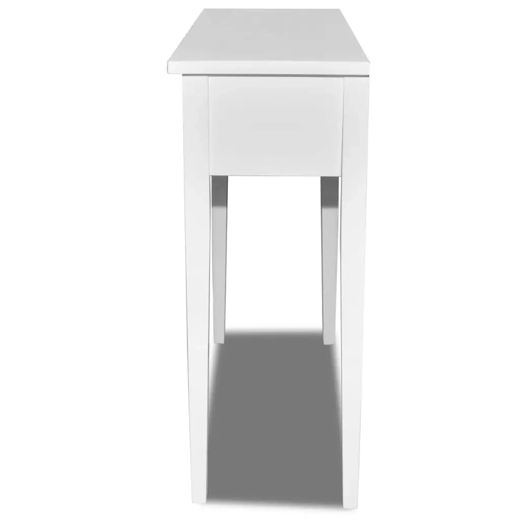 Tavolo Consolle da Trucco con 2 Cassetti Bianco 241145