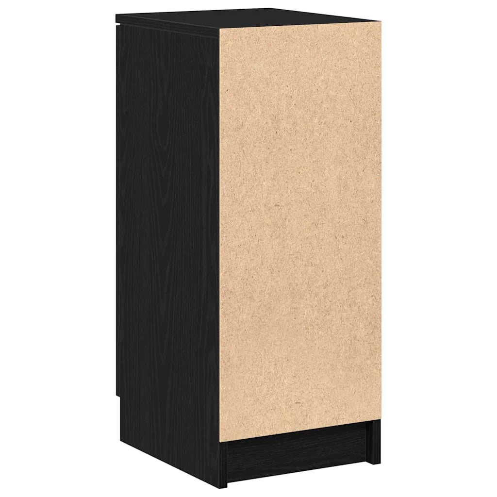 Mobile per scarpe con lo scaffale-Scarpiera Rovere Nero 29,5 x 35 x 70 cm