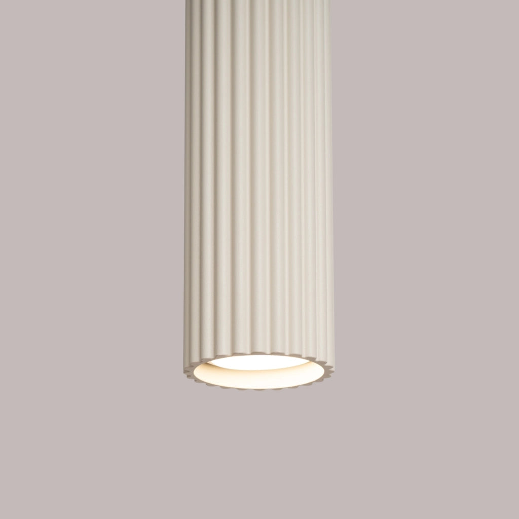 Lampada a sospensione tubo beige GU10 10W GRAVIO Pure