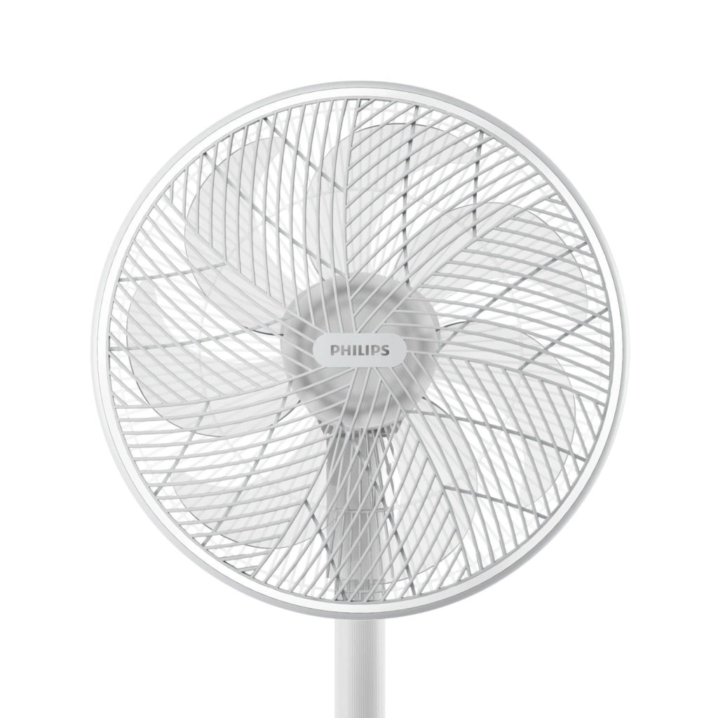 Philips CX2550-00 Ventilatore a Piantana a Terra con 7 Pale Diametro 40 cm Oscillante e Timer Bianco