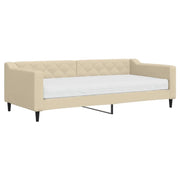 Divano letto | Sof¨¤ letto | Letto singolo con Materasso Crema 90x200 cm in Tessuto