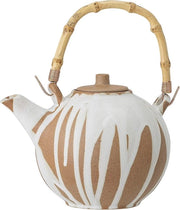 Pentola a vapore con zeolite Camellia - Ceramica bianca - Resistente a magnetron e lavastoviglie