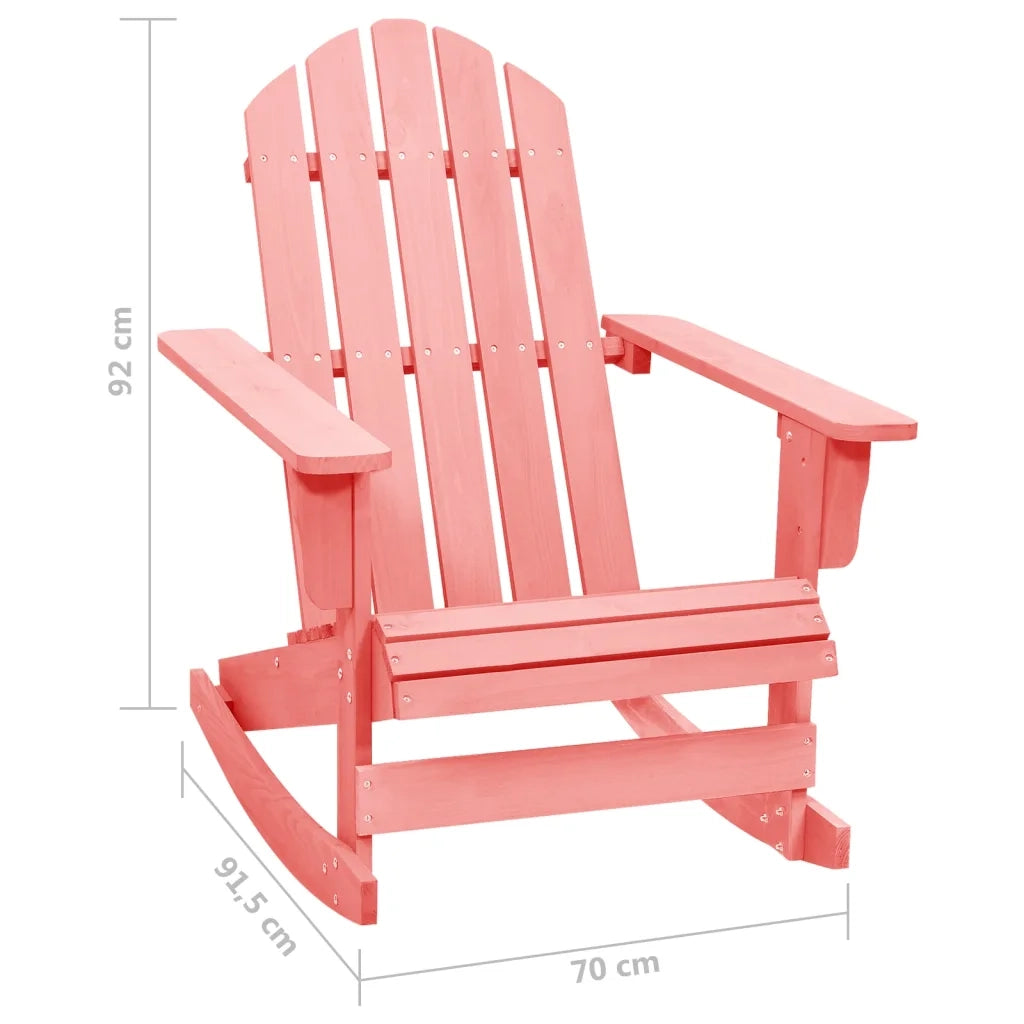 Sedia a Dondolo Giardino | Sedie da Esterno Adirondack in Legno di Abete Rosa